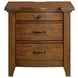 Joseph Chestnut 3 Drawer Nightstand with USB Charging