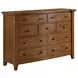 Joseph Chestnut 9 Drawer Dresser
