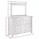 Joseph Chestnut 9 Drawer Dresser and Rectangular Mirror
