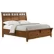 Joseph Chestnut King Sleigh Storage Bed