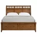 Joseph Chestnut King Sleigh Storage Bed