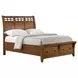 Joseph Chestnut Queen Sleigh Storage Bed