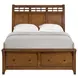 Joseph Chestnut Queen Sleigh Storage Bed