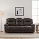 Gainesville Chocolate Double 87" Reclining Sofa