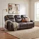 Gainesville Chocolate Double 87" Reclining Sofa
