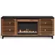 Graceland Bourbon and Black 69" TV Stand with Fireplace