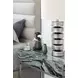 Linea Black Forest Marble And Textured Graphite Metal Nightstand