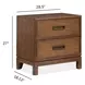 Ridgefield Russet 2 Drawer Nightstand with USB Charging