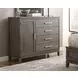 Cascade Sable 4 Drawer Door Garrison Bureau with Rectangular Landscape Mirror