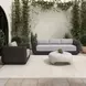 Soma Gray and Dark Brown Outdoor 100" Sofa