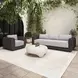 Soma Gray and Dark Brown Outdoor 100" Sofa