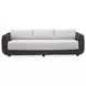 Soma Gray and Dark Brown Outdoor 100" Sofa