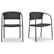 Zola Dark Brown Outdoor Dining Chair Set of 2