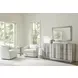 Tempo Larza and Satin Nickel Square Accent Table