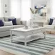 Geneva Distressed White Rectangular Occasional Table Set