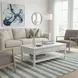 Geneva Distressed White Rectangular Occasional Table Set