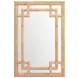 Geneva Greek Key Brown Rectangular Wall Mirror