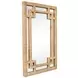 Geneva Greek Key Brown Rectangular Wall Mirror