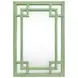 Geneva Greek Key Sage Green Rectangular Wall Mirror
