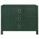 Getty Green Dyed Grasscloth 3 Drawer Soft Close Accent Chest