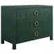 Getty Green Dyed Grasscloth 3 Drawer Soft Close Accent Chest