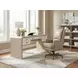 Wright Beige Leather Upholstered Swivel Tilt Executive Chair