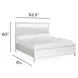 Springhouse Whisper White and Gray Queen Upholstered Panel Bed