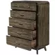 Rex Walnut 5 Drawer Chest