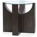 Beckham Rustic Tavern Round Glass Top Accent Table