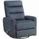 Takami Blue Swivel Recliner
