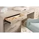 Marlowe Polished Limestone Leather 70" Executive Desk