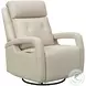 Gilbert Troy Cream Swivel Glider Power Recliner with Power Headrest And Lumbar
