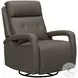 Gilbert Lynn Smokey Gray Swivel Glider Power Recliner with Power Headrest And Lumbar