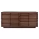 Giovanni Matte Walnut Soft Close 4 Door Buffet