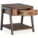 Hallie Milk Chocolate and Dark Chocolate Rectangular End Table