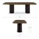 Daphne Dark Emperador 96" Rectangular Marble Top Dining Table