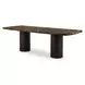 Daphne Dark Emperador Rectangular Marble Top Dining Room Set