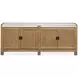 Foxrun Hollow Sierra Brown and White 70" Marble Top TV Stand