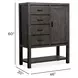 Plum Creek Ravenwood Black 4 Drawer Door Chest