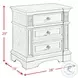 Brookstone Aged Grey 3 Drawer Nightstand