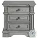 Brookstone Aged Grey 3 Drawer Nightstand