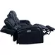 Glenwood Rainer Ocean Leather 78" Lay Flat Power Reclining Console Loveseat with Power Lumbar and USB Charging