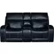 Glenwood Rainer Ocean Leather 78" Lay Flat Power Reclining Console Loveseat with Power Lumbar and USB Charging