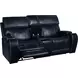 Glenwood Rainer Ocean Leather 78" Lay Flat Power Reclining Console Loveseat with Power Lumbar and USB Charging