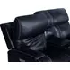 Glenwood Rainer Ocean Leather 78" Lay Flat Power Reclining Console Loveseat with Power Lumbar and USB Charging