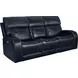 Glenwood Rainer Ocean Leather 88" Lay Flat Power Reclining Sofa with Power Lumbar and USB Charging