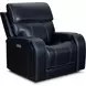 Glenwood Rainer Ocean Leather Lay Flat Power Recliner with Power Lumbar and USB Charging