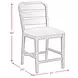 Thorin Light Gray Upholstered Ladder Back Counter Height Chair Set of 2