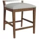 Thorin Light Gray Upholstered Ladder Back Counter Height Chair Set of 2