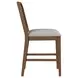 Thorin Light Gray Upholstered Ladder Back Counter Height Chair Set of 2